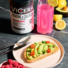 Load image into Gallery viewer, ViCera - CREATINE X COLLAGEN X CAFFEINE | RASPBERRY LEMONADE