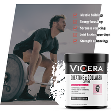Load image into Gallery viewer, ViCera - CREATINE X COLLAGEN X CAFFEINE | RASPBERRY LEMONADE