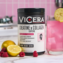 Load image into Gallery viewer, ViCera - CREATINE X COLLAGEN X CAFFEINE | RASPBERRY LEMONADE